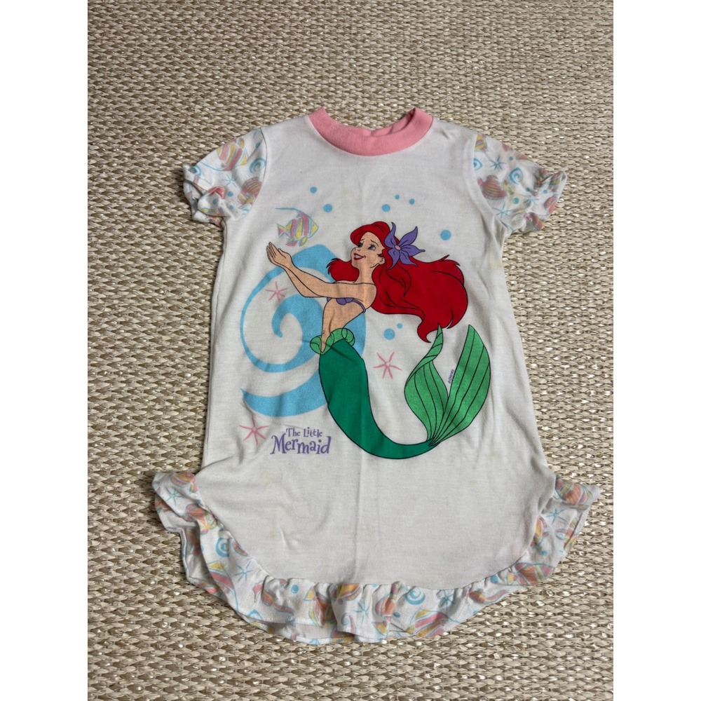 Vintage Disney The Little Mermaid Ariel Nightgown 90's Y2K size 5